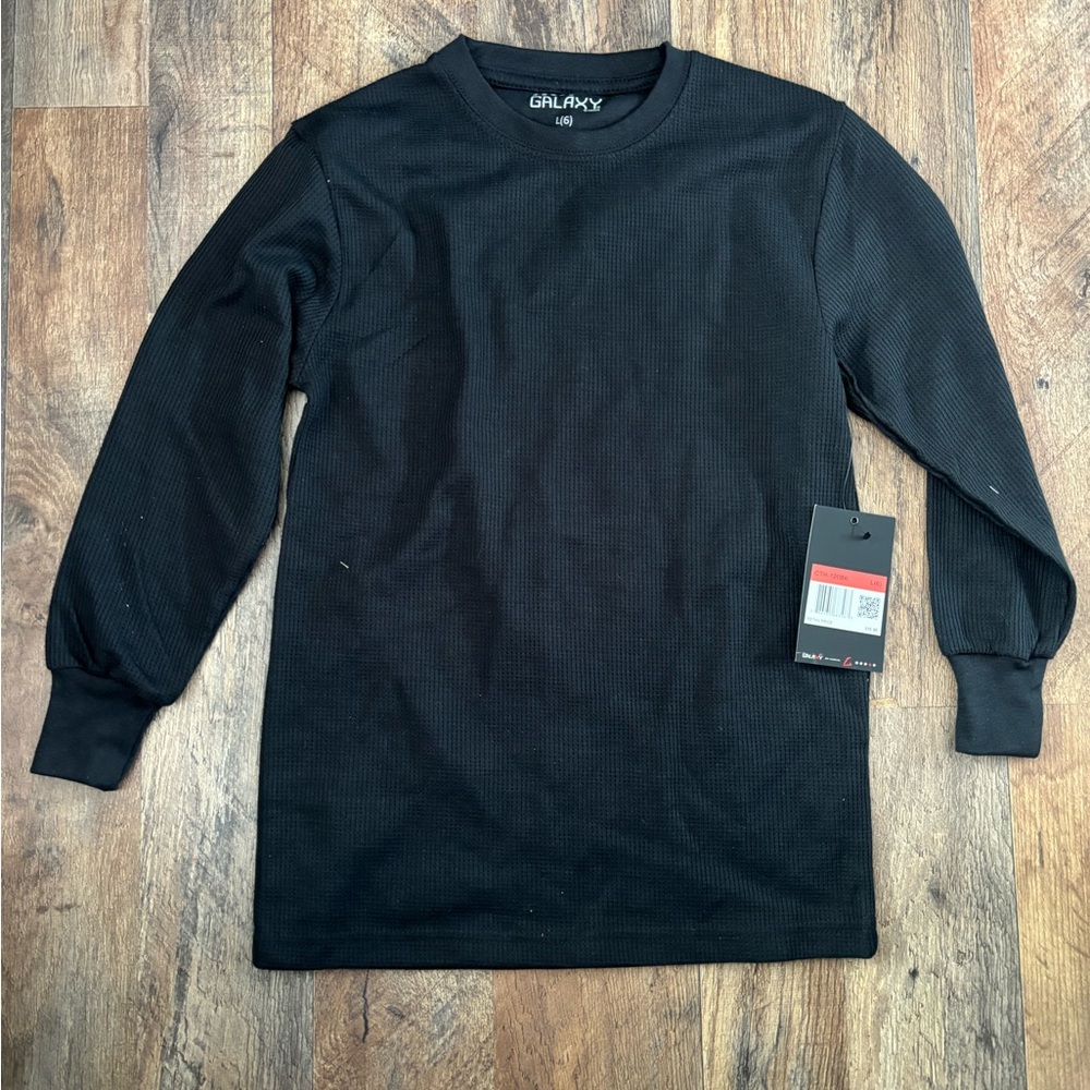 NWT Galaxy By Harvic Black Thermal Top